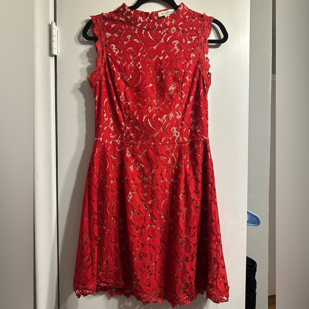 Gorgeous Red Lace Dress size L